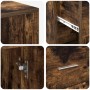 Escritorio de Esquina 2 pcs Roble ahumado 102 x 50 x 75 cm