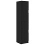 Escritorio con almacenamiento con estante 2 pcs Roble negro