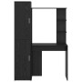 Escritorio con almacenamiento con estante 2 pcs Roble negro