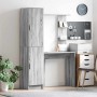Escritorio con almacenamiento con estante 2 pcs Gris sonoma