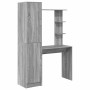 Escritorio con almacenamiento con estante 2 pcs Gris sonoma
