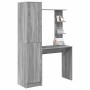 Escritorio con almacenamiento con estante 2 pcs Gris sonoma