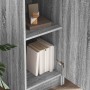 Escritorio con almacenamiento con estante 2 pcs Gris sonoma