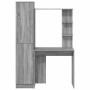 Escritorio con almacenamiento con estante 2 pcs Gris sonoma
