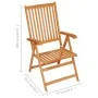 Gartenstühle 2 Stück mit grauen Kissen aus massivem Teakholz von vidaXL, Gartenstühle - Ref: Foro24-3062377, Preis: 261,24 €,...