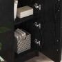 Escritorio con almacenamiento con estante 2 pcs Roble negro