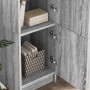 Escritorio con almacenamiento con estante 2 pcs Gris sonoma