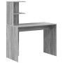 Escritorio con almacenamiento con estante 2 pcs Gris sonoma