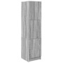Escritorio con almacenamiento con estante 2 pcs Gris sonoma