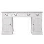 Weißer Schreibtisch mit Doppelsäule, 140 x 48 x 80 cm von vidaXL, Schreibtische - Ref: Foro24-244370, Preis: 487,35 €, Rabatt: %
