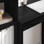 Escritorio con almacenamiento con cajón 2 pcs Roble negro