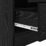 Escritorio con almacenamiento con cajón 2 pcs Roble negro