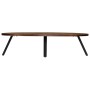 Mesa de centro ovalada de teca maciza reciclada 120x60x30 cm