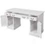 Weißer Schreibtisch mit Doppelsäule, 140 x 48 x 80 cm von vidaXL, Schreibtische - Ref: Foro24-244370, Preis: 487,35 €, Rabatt: %