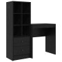 Escritorio con almacenamiento 2 pcs Roble negro 70 x 40 x 76 cm