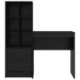 Escritorio con almacenamiento 2 pcs Roble negro 70 x 40 x 76 cm