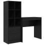 Escritorio con almacenamiento 2 pcs Roble negro 80 x 40 x 76 cm