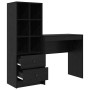 Escritorio con almacenamiento 2 pcs Roble negro 80 x 40 x 76 cm