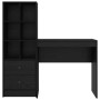 Escritorio con almacenamiento 2 pcs Roble negro 80 x 40 x 76 cm