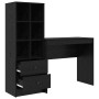 Escritorio con almacenamiento 2 pcs Roble negro 90 x 40 x 76 cm
