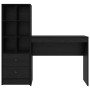 Escritorio con almacenamiento 2 pcs Roble negro 90 x 40 x 76 cm