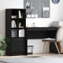 Escritorio con almacenamiento con cajón 2 pcs Roble negro