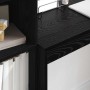 Escritorio con almacenamiento con cajón 2 pcs Roble negro