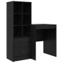 Escritorio con almacenamiento 2 pcs Roble negro 60 x 50 x 76 cm