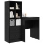 Escritorio con almacenamiento 2 pcs Roble negro 60 x 50 x 76 cm