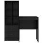 Escritorio con almacenamiento 2 pcs Roble negro 60 x 50 x 76 cm