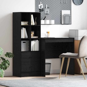 Escritorio con almacenamiento 2 pcs Roble negro 70 x 50 x 76 cm