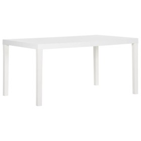Mesa de jardín PP blanco 150x90x72 cm