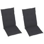 Garden chairs 2 units with anthracite cushions solid teak wood by vidaXL, Garden chairs - Ref: Foro24-3062376, Price: 277,07 ...