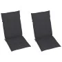 Garden chairs 2 units with anthracite cushions solid teak wood by vidaXL, Garden chairs - Ref: Foro24-3062376, Price: 266,02 ...