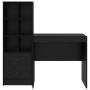 Escritorio con almacenamiento 2 pcs Roble negro 80 x 50 x 76 cm