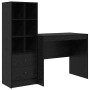 Escritorio con almacenamiento 2 pcs Roble negro 90 x 50 x 76 cm