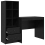 Escritorio con almacenamiento 2 pcs Roble negro 90 x 50 x 76 cm