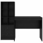Escritorio con almacenamiento 2 pcs Roble negro 90 x 50 x 76 cm