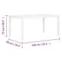 Mesa de jardín PP blanco 150x90x72 cm de vidaXL, Mesas de jardín - Ref: Foro24-317734, Precio: 170,08 €, Descuento: %