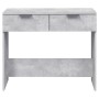 Concrete gray plywood console table 90x36x75 cm by vidaXL, Side tables - Ref: Foro24-811335, Price: 51,62 €, Discount: %