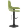 Taburetes de cocina 2 uds terciopelo verde claro