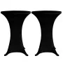 Elastic tablecloth for high table 4 units black Ø60 cm by vidaXL, Covers - Ref: Foro24-279071, Price: 40,26 €, Discount: %