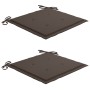 Sillas de jardín 2 uds con cojines gris taupe madera de teca by vidaXL, Garden chairs - Ref: Foro24-3062216, Price: 263,15 €,...