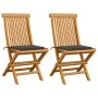 Gartenstühle 2 Stk. mit Kissen anthrazit Teakholz von vidaXL, Gartenstühle - Ref: Foro24-3062460, Preis: 148,37 €, Rabatt: %