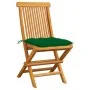 Gartenstühle 2 Stück aus massivem Teakholz mit grünen Kissen von vidaXL, Gartenstühle - Ref: Foro24-3062480, Preis: 144,63 €,...