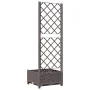 Planter with brown PP trellis 40x40x121.5 cm by vidaXL, Pots and planters - Ref: Foro24-318258, Price: 50,78 €, Discount: %