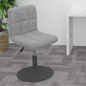Taburete de cocina giratorio de terciopelo gris claro Taburete de cocina giratorio de terciopelo gris claro