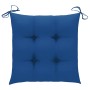 Garden chairs 2 pcs solid teak wood with blue cushions by vidaXL, Garden chairs - Ref: Foro24-3062485, Price: 142,62 €, Disco...