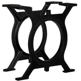 Patas de mesa de comedor en O hierro fundido 2 unidades