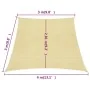 Beige HDPE sail awning 160 g/m² 3/4x3 m by vidaXL, Umbrellas - Ref: Foro24-311159, Price: 36,36 €, Discount: %